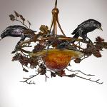 Raven Grapevine Chandelier
Bronze, Steel & Hand Blown Glass