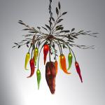 Chile Pepper Chandelier
Steel, Bronze & Blown Glass
Original
44"x55"x55"